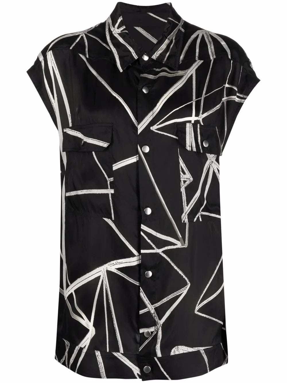 Graphic-Print Overshirt