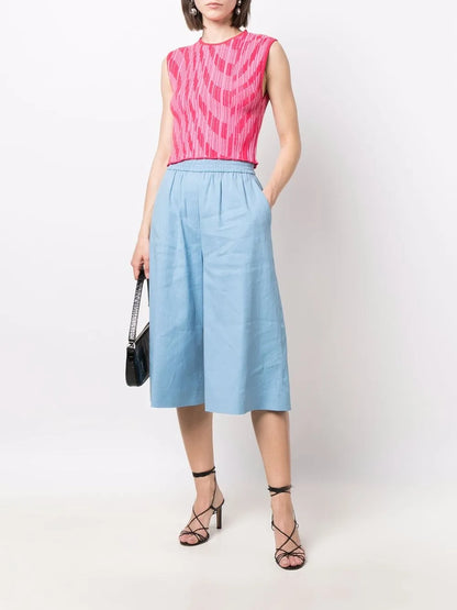 Ribbed-Knit Sleeveless Top