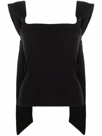 Draped-Strap Bandeau Top