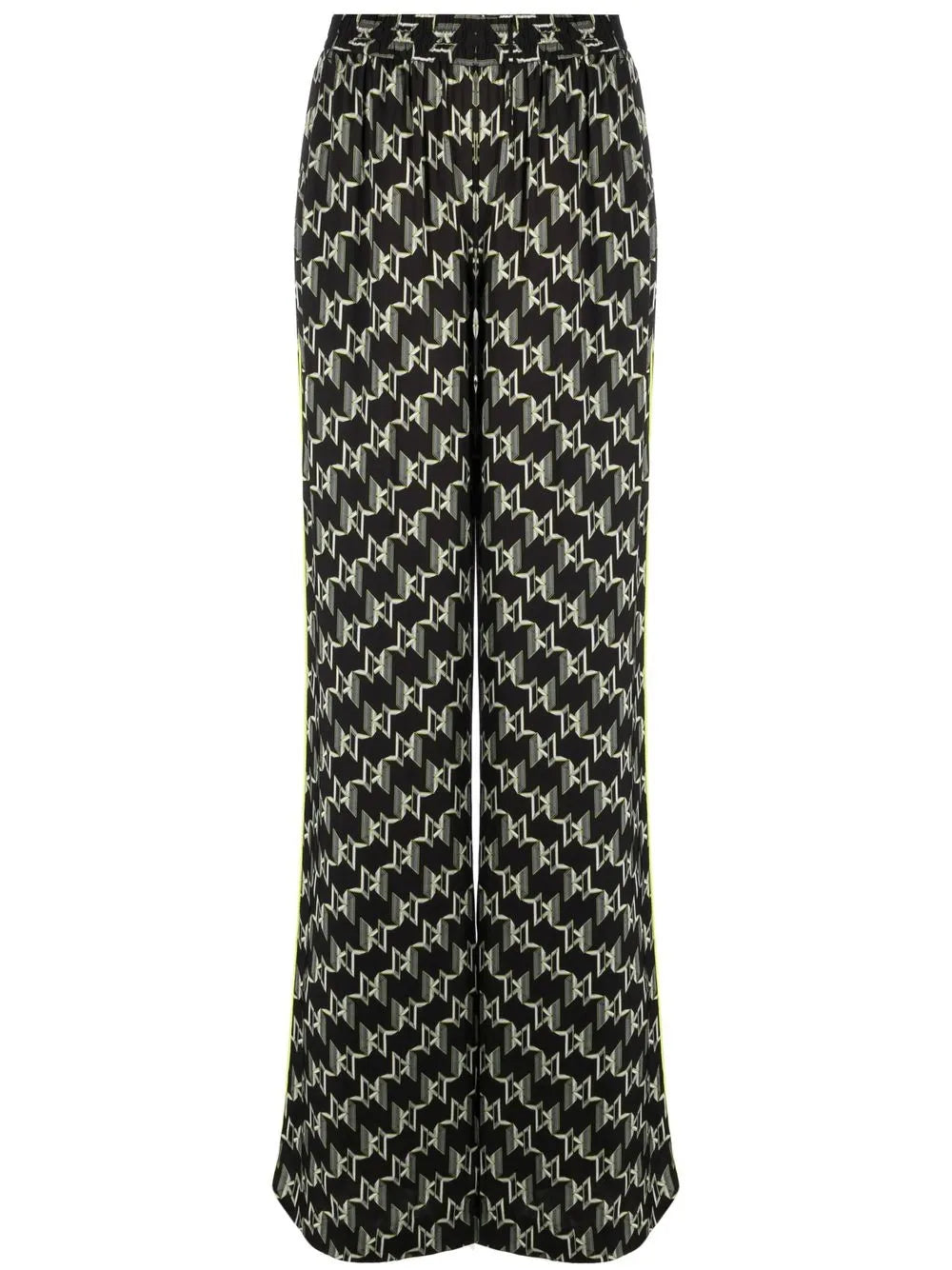 Monogram-Print Wide-Leg Trousers