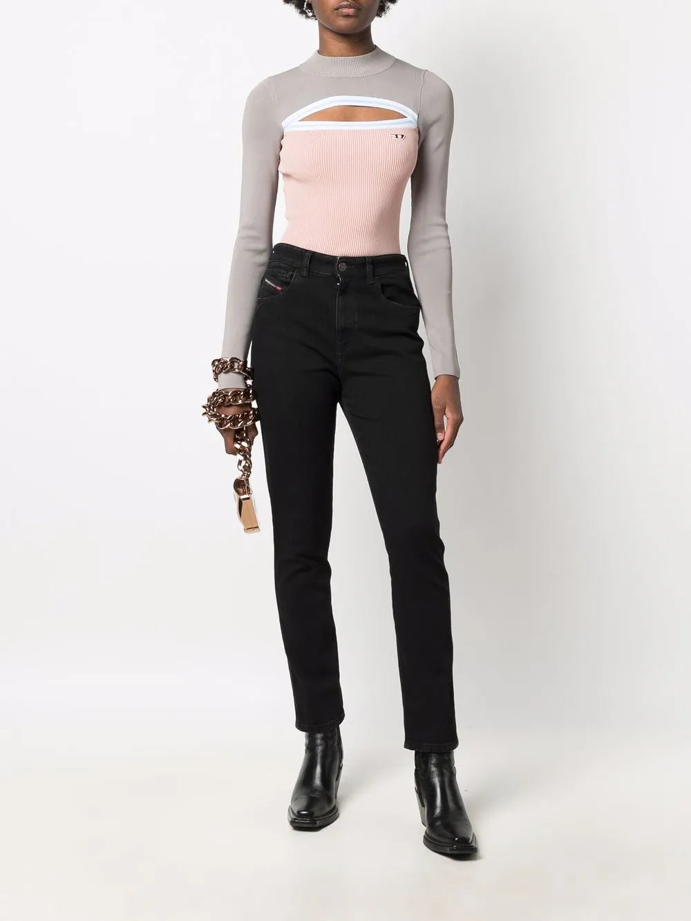 Cropped Slim-Cut Jeans