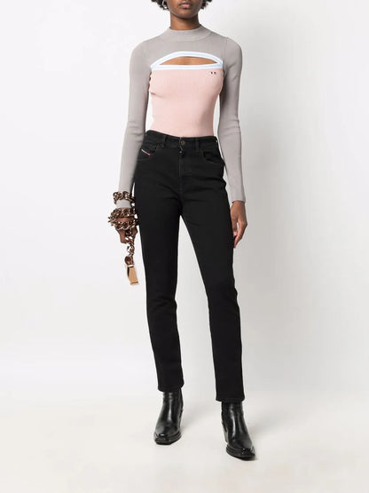 Cropped Slim-Cut Jeans