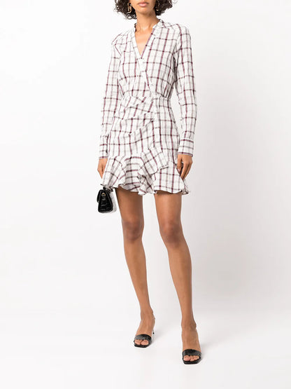 Sherry Check-Pattern Dress