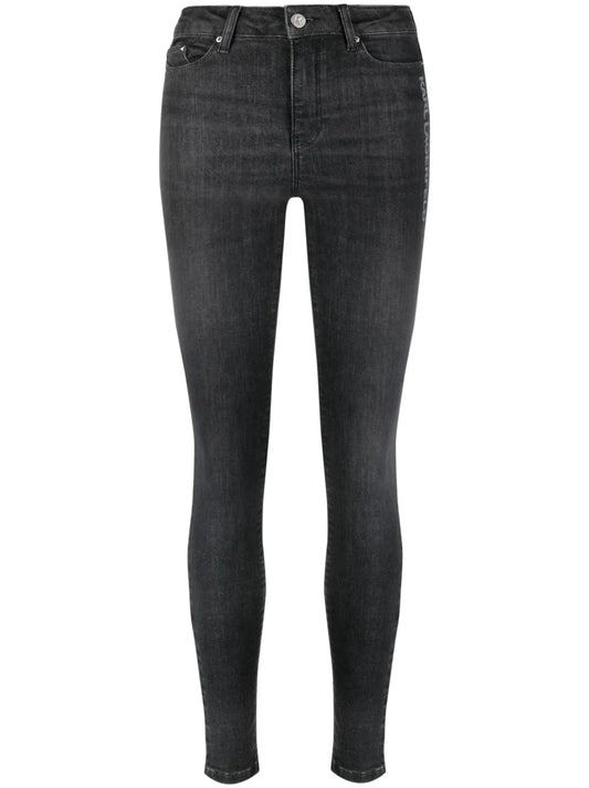 Logo-Print Skinny Jeans
