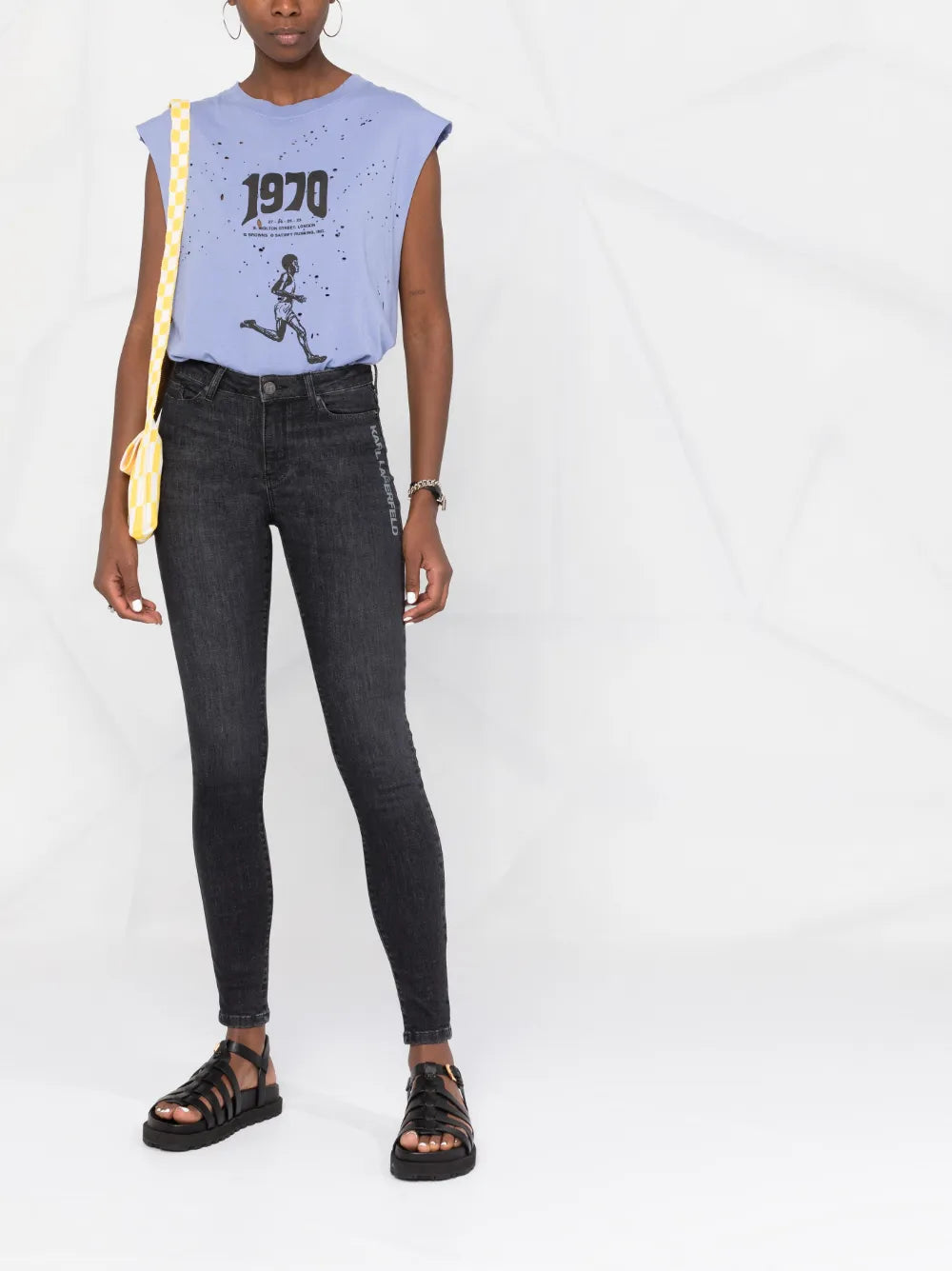 Logo-Print Skinny Jeans