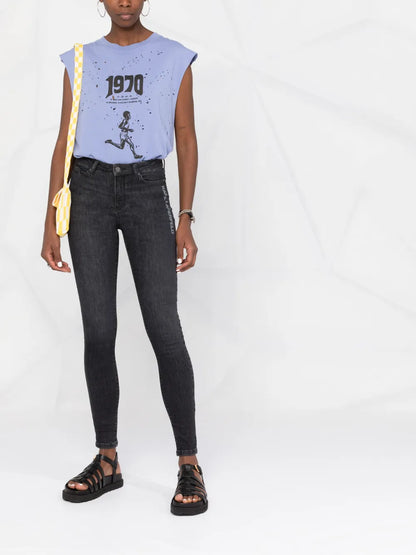 Logo-Print Skinny Jeans