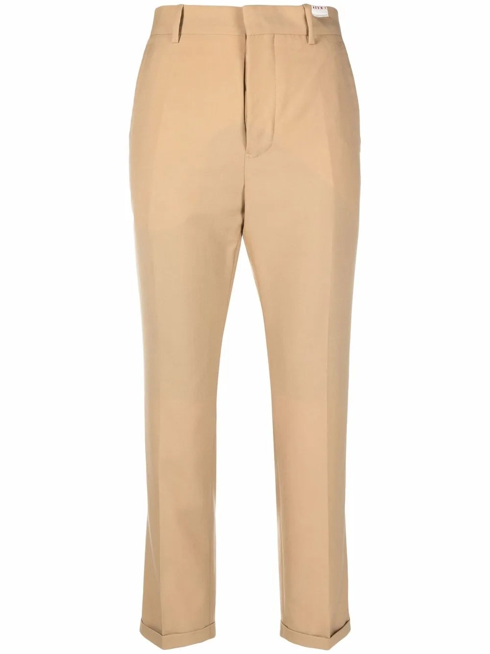 Mid-Rise Straight-Leg Trousers