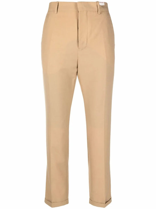 Mid-Rise Straight-Leg Trousers