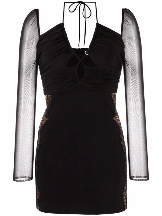 Cut-Out Draped Dress
