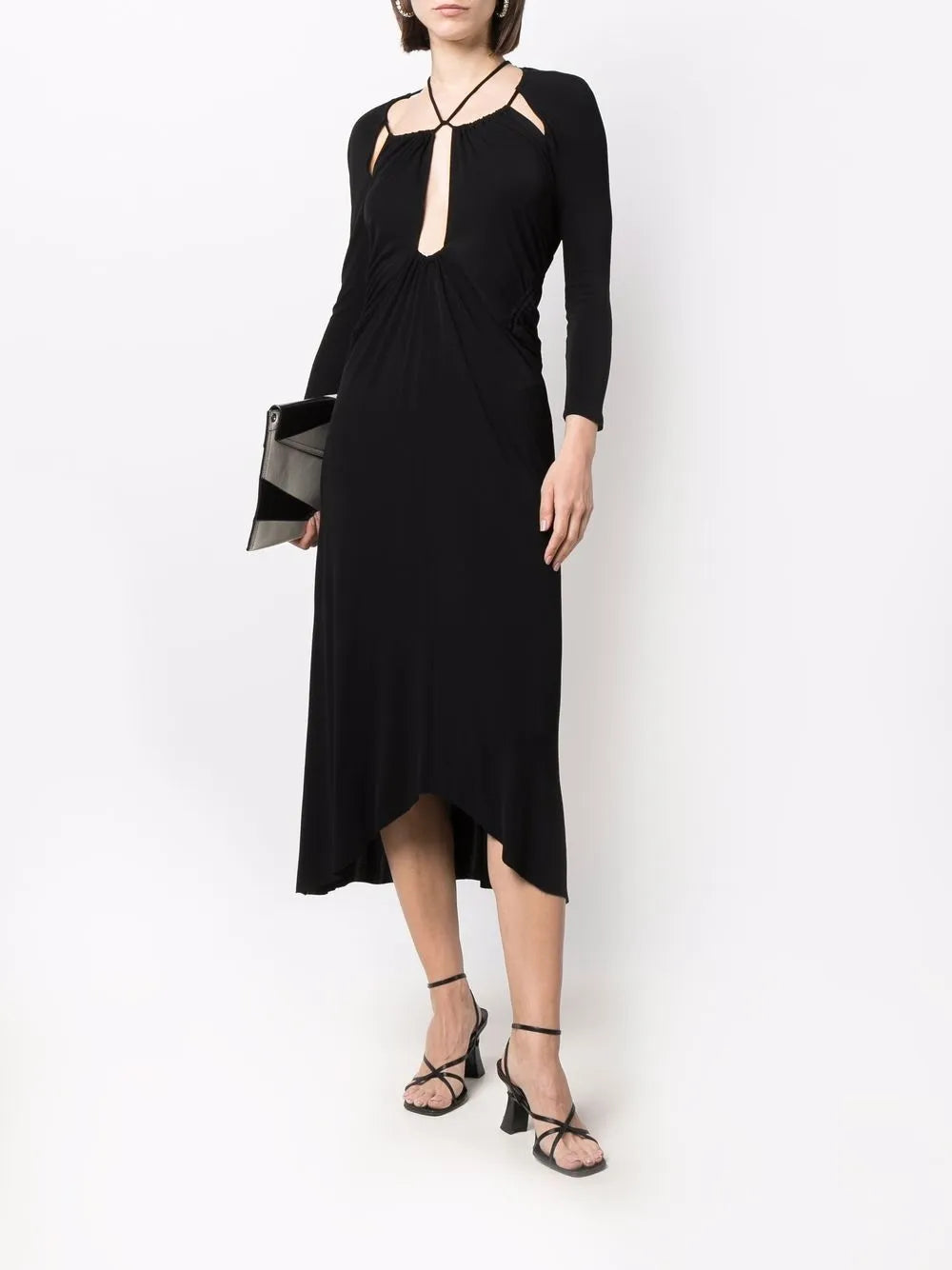 Jadessi Cut-Out Midi Dress