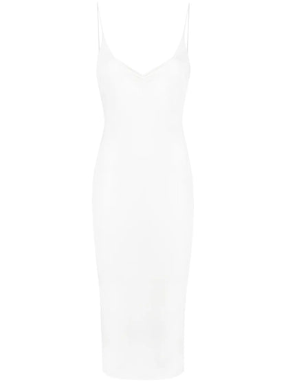 Ruched Backless Midi Dress
