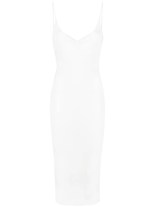 Ruched Backless Midi Dress