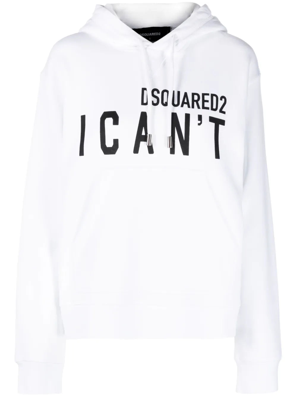 Slogan-Print Pullover Hoodie