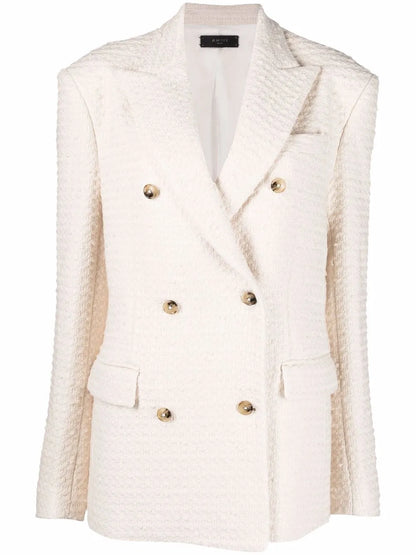 Knitted Double-Breasted Blazer