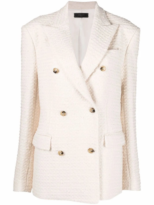 Knitted Double-Breasted Blazer