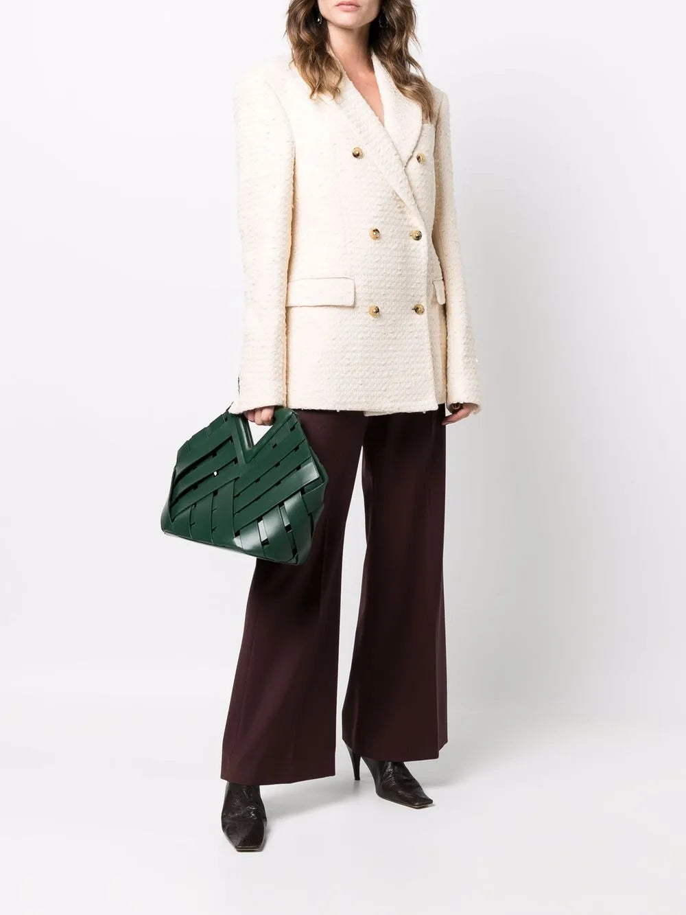 Knitted Double-Breasted Blazer