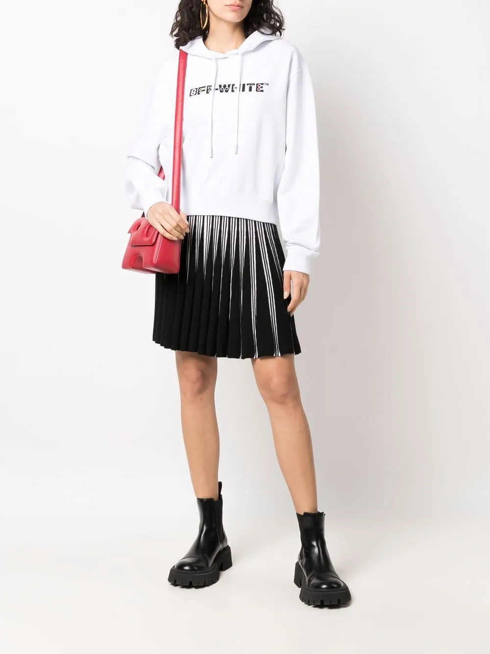 Rhinestone-Embellished Logo Hoodie