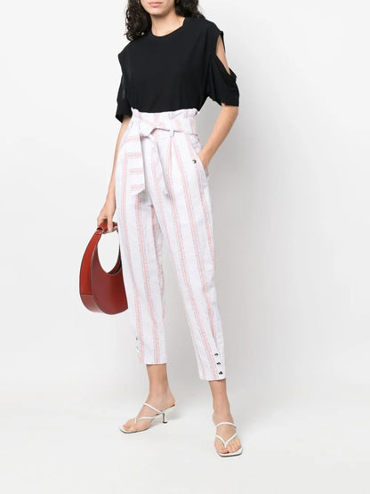 Rula Striped-Leg Trousers
