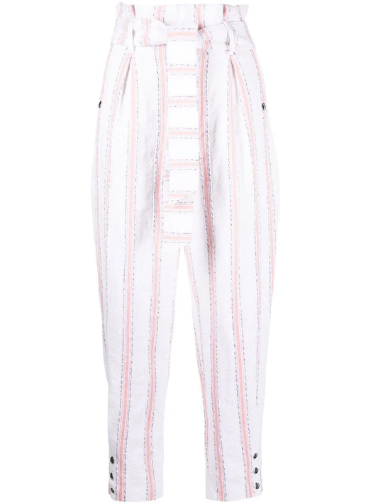 Rula Striped-Leg Trousers