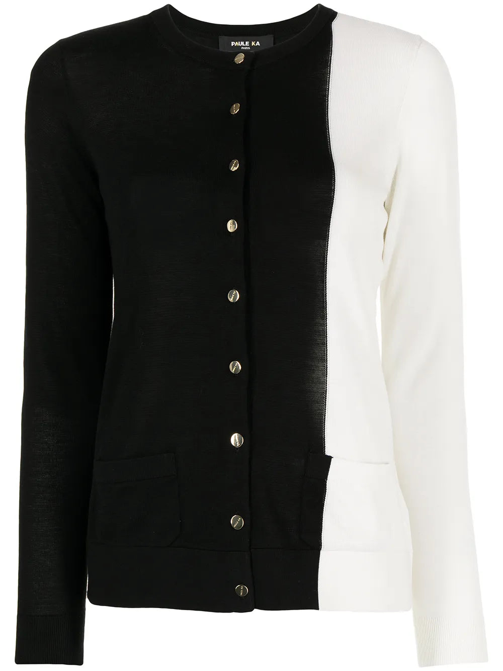 Two-Tone Knit Cardigan