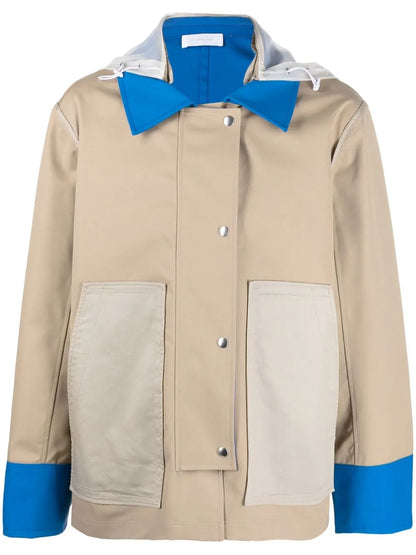Colour-Block Single-Breasted Jacket