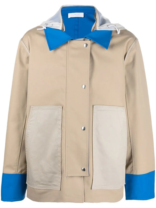Colour-Block Single-Breasted Jacket
