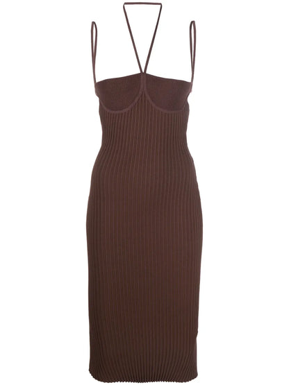 Halterneck Fitted Dress