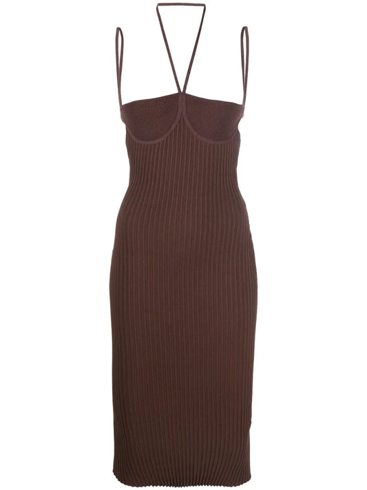 Halterneck Fitted Dress