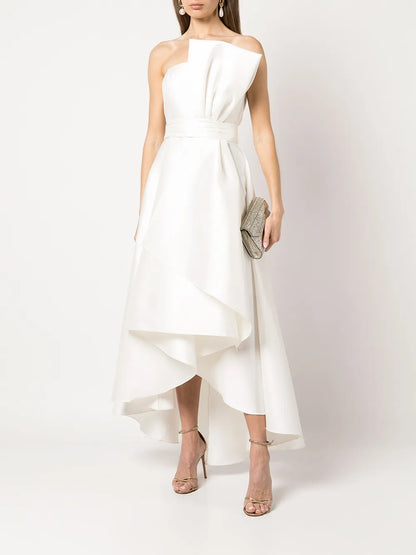 Tara Draped Strapless Gown