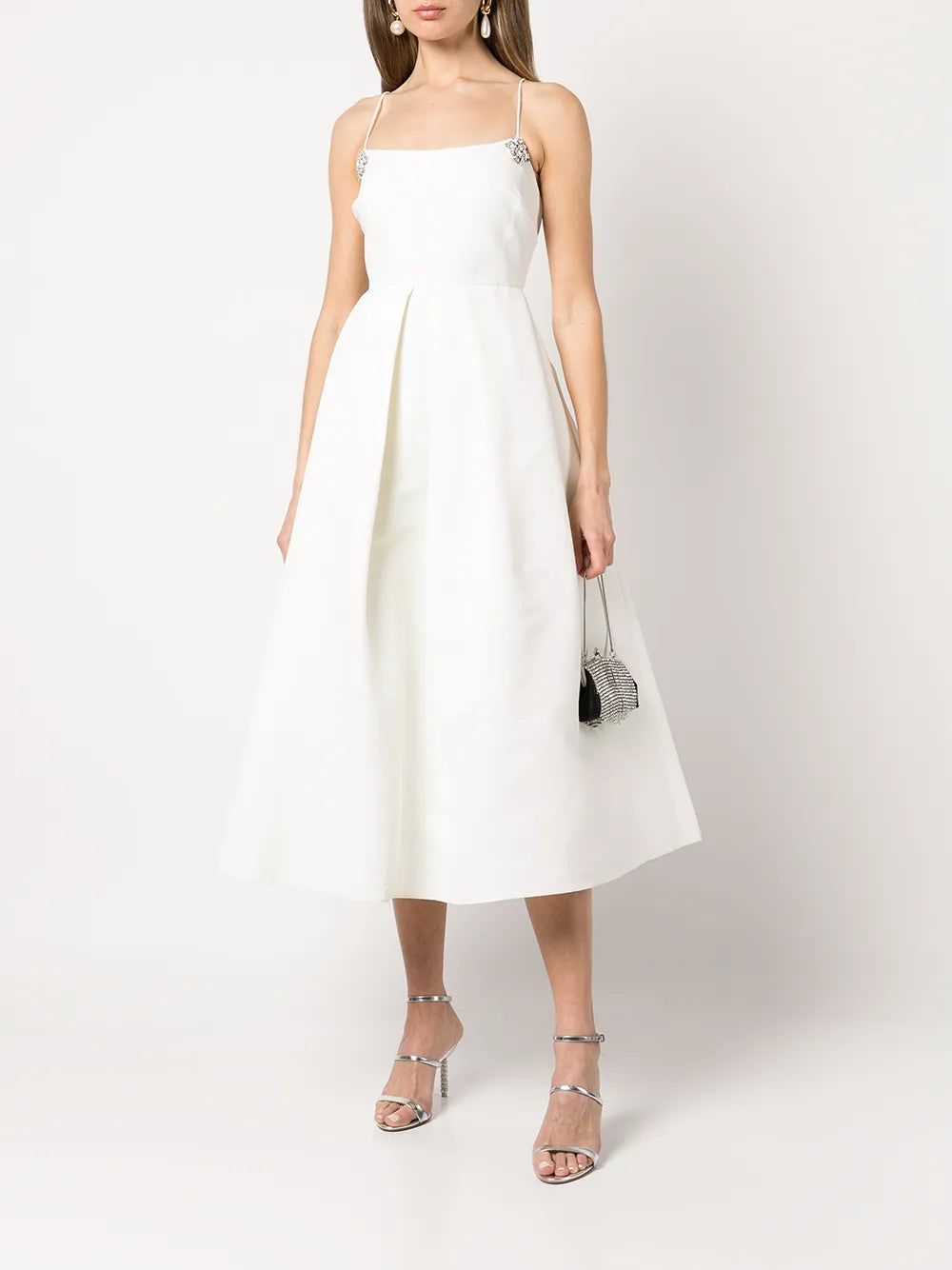 Audra Crystal-Embellished Flared Midi Dress