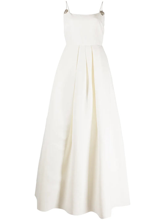 Gwen Crystal-Embellished Flared Gown