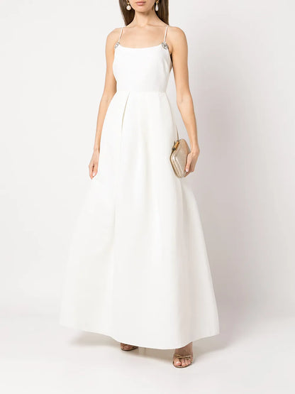 Gwen Crystal-Embellished Flared Gown