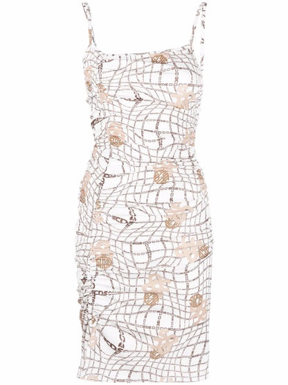 Chain Logo Strappy Dress