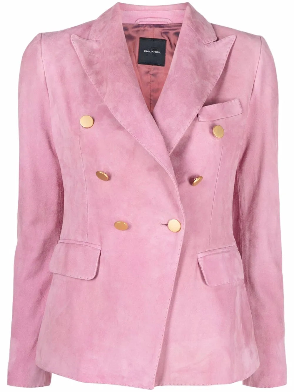 Lizzie Double-Breasted Suede Blazer