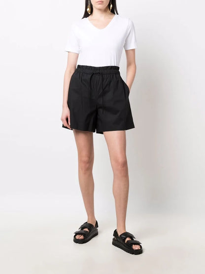 Paperbag-Waist Drawstring Shorts