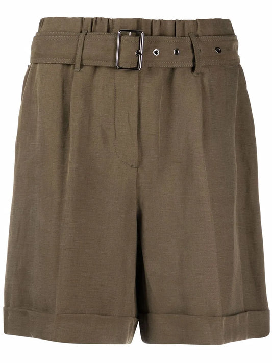 Belted-Waist Shorts