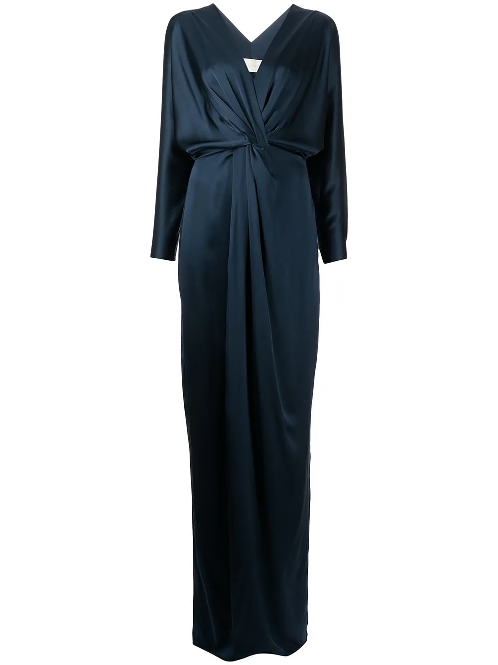 Twist-Detail Silk Gown