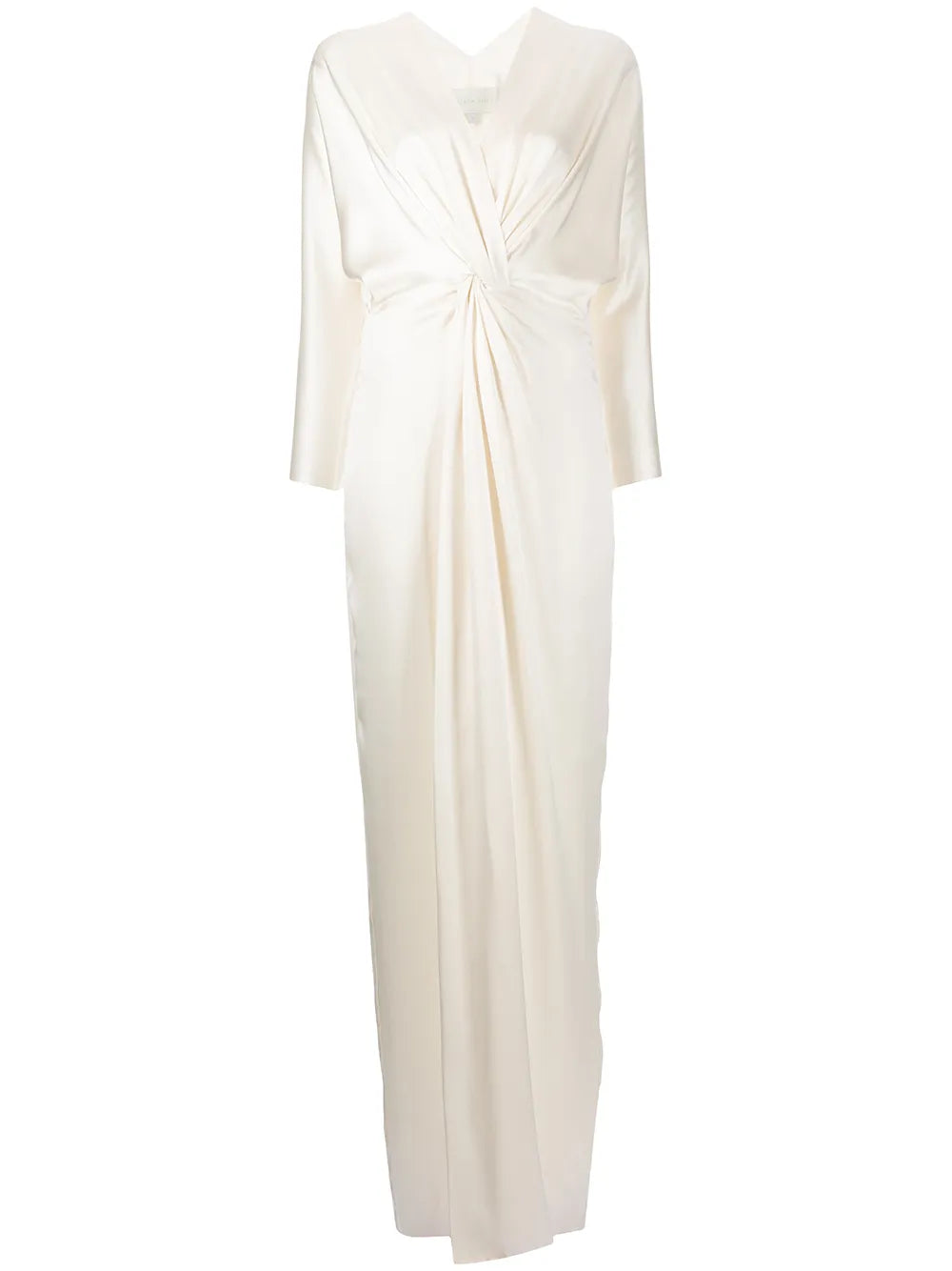 Twist-Detail Silk Gown