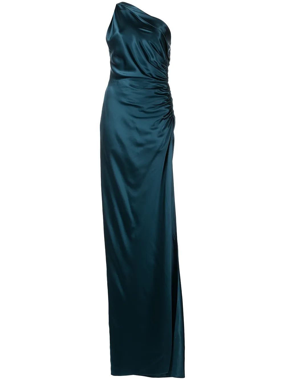 Gathered-Detail Silk Gown