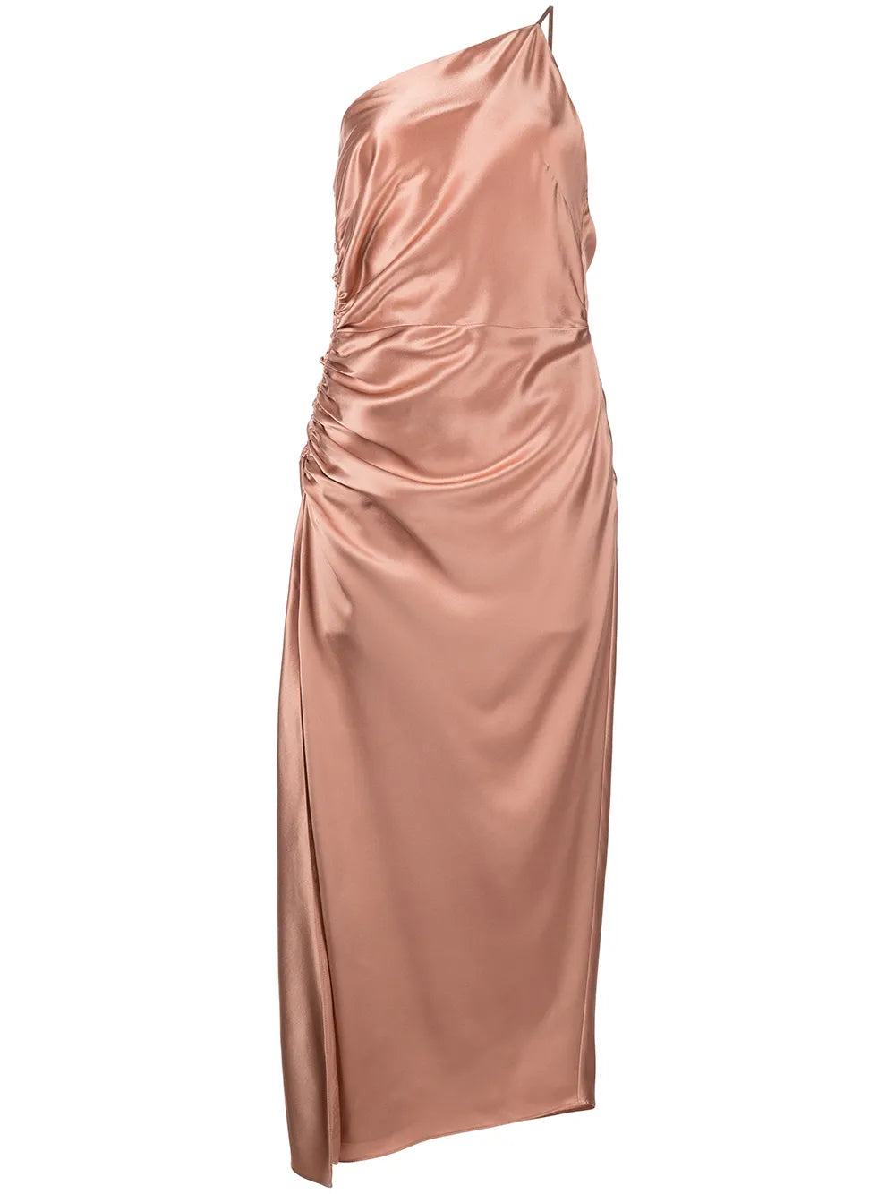Gathered-Detail Silk Dress