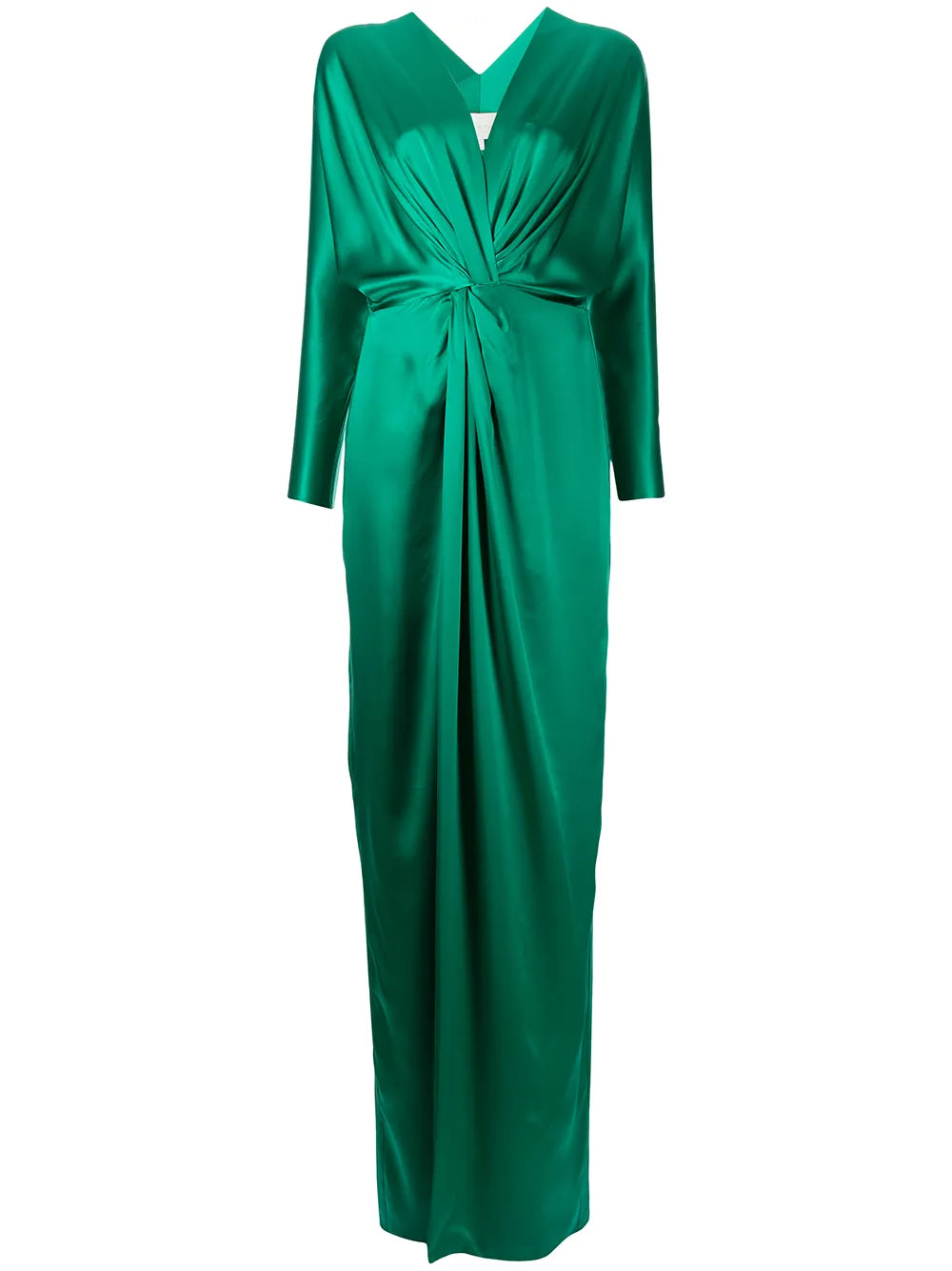 Twist-Detail Silk Gown