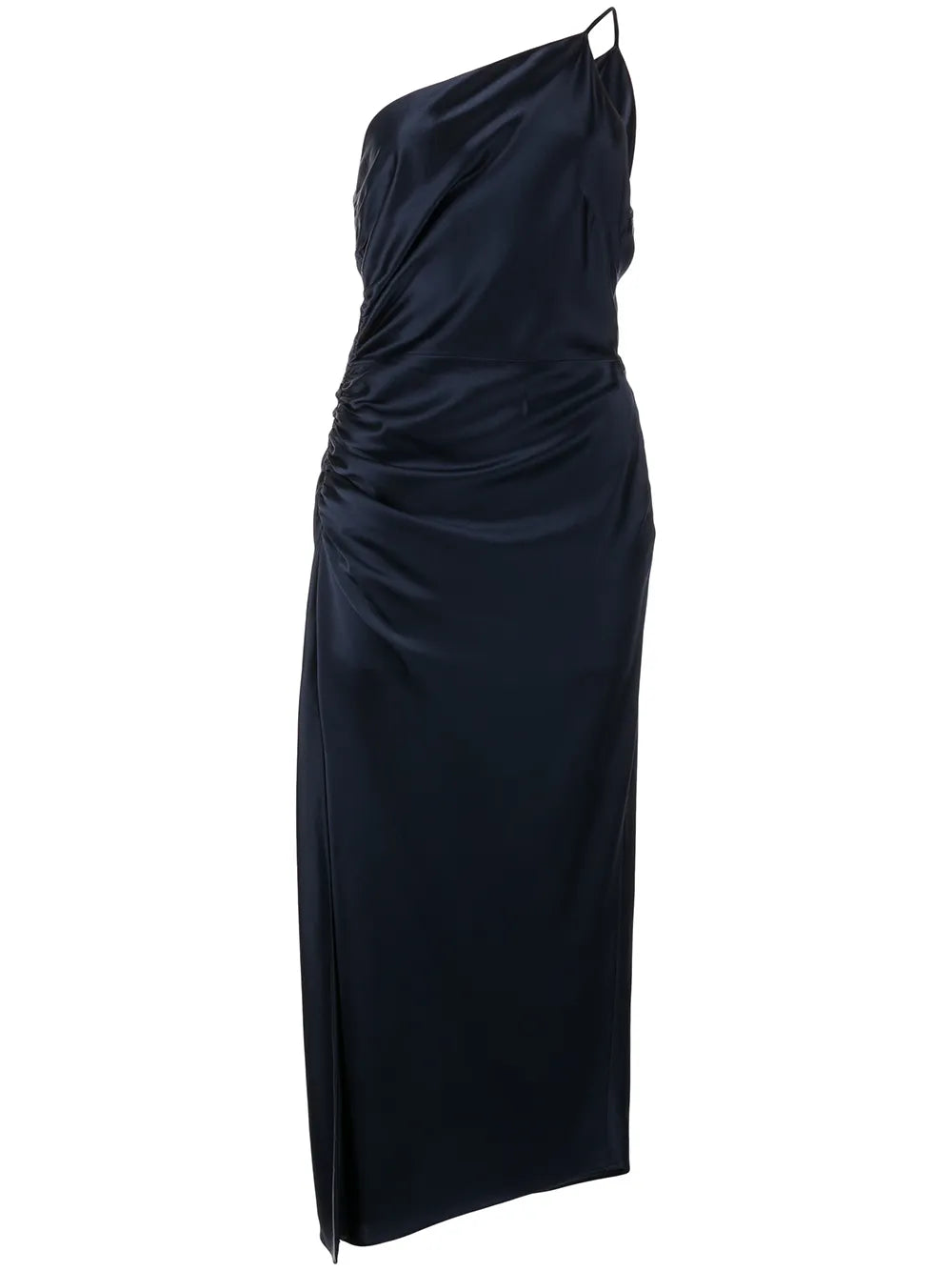 Gathered-Detail Silk Dress