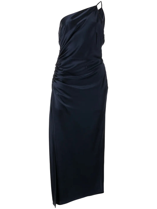 Gathered-Detail Silk Dress