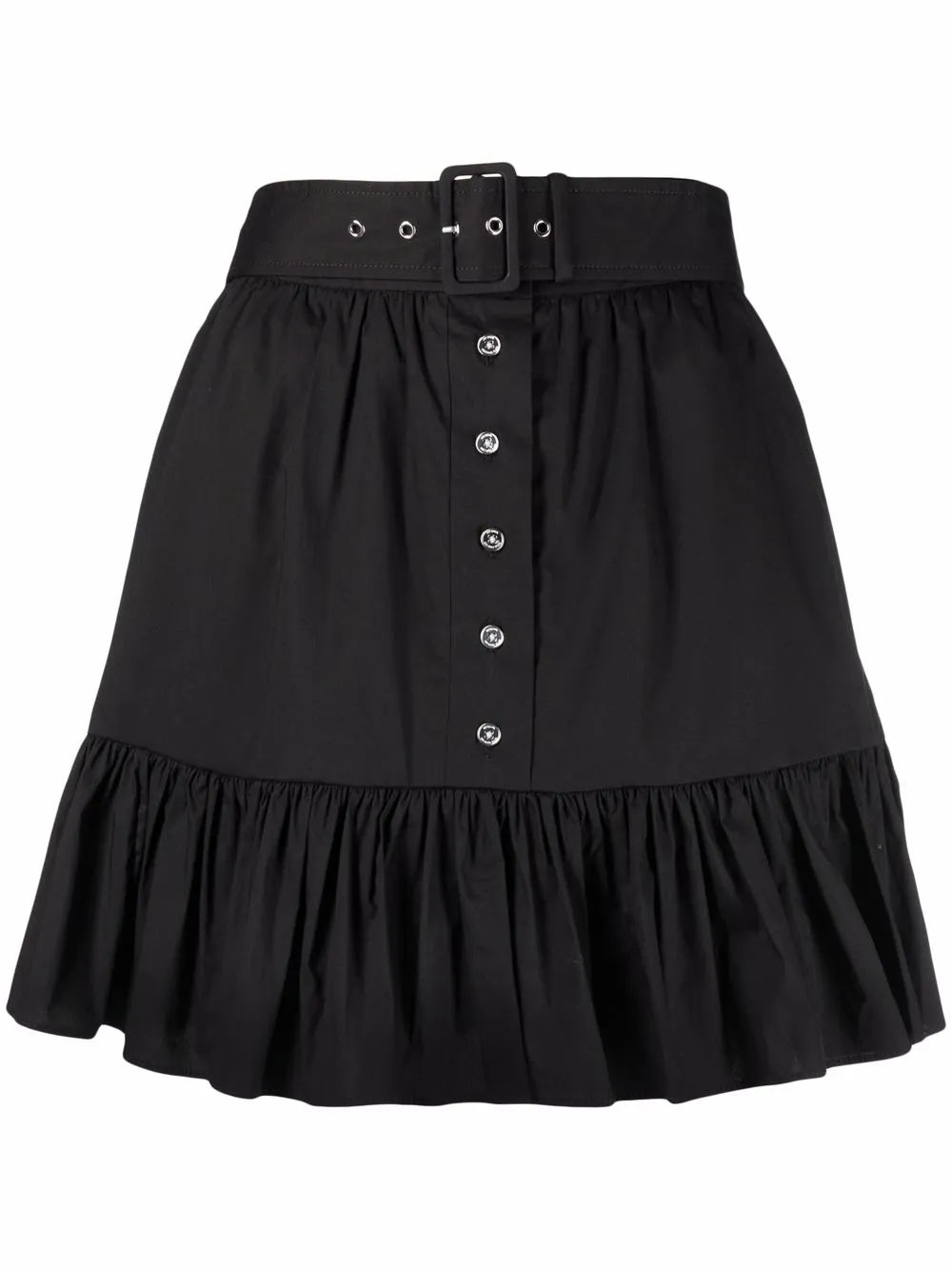 Belted Organic Cotton Mini Skirt