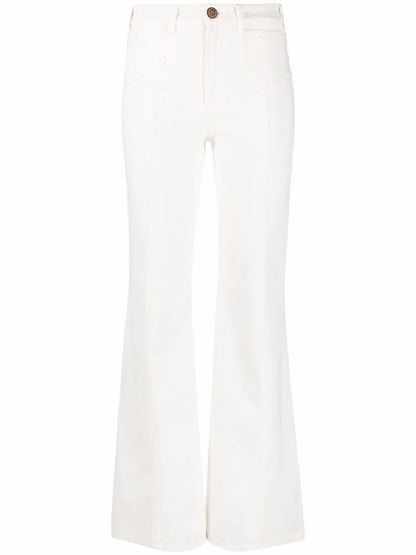 High-Waisted Flared Denim Jeans