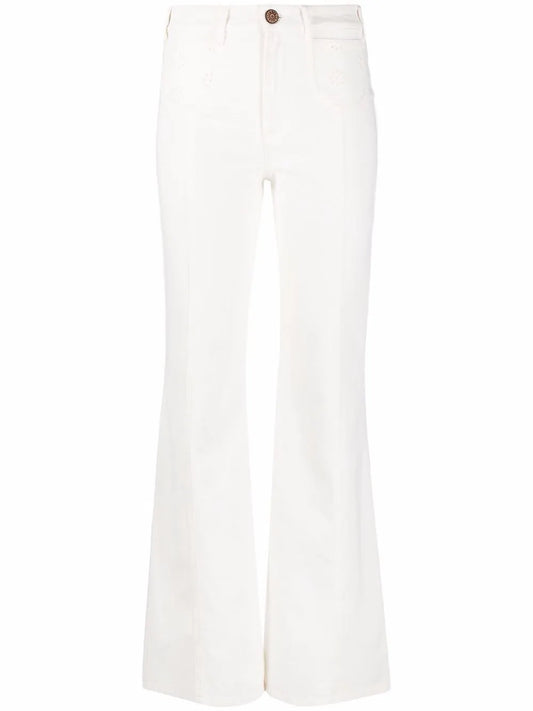 High-Waisted Flared Denim Jeans