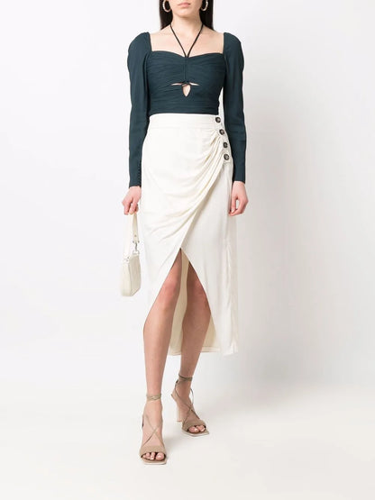 Crepe Cut-Out Top