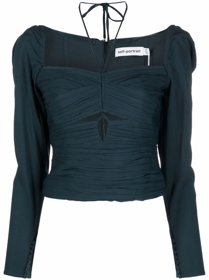 Crepe Cut-Out Top