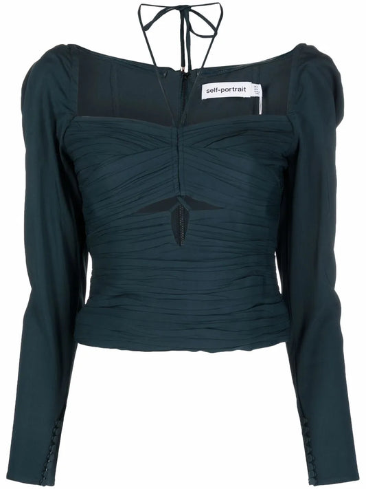 Crepe Cut-Out Top