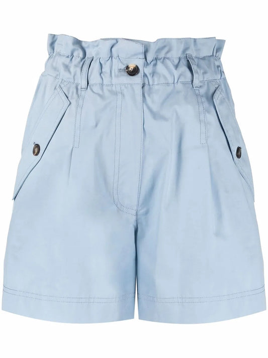 Paperbag Waist Embroidered Logo Shorts